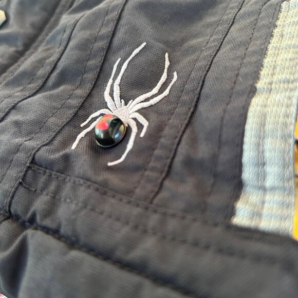 Spyder Jacket Boys 4 Black Yellow Snowboard Winter Coat Snow Youth Small To Tall - Picture 2 of 8